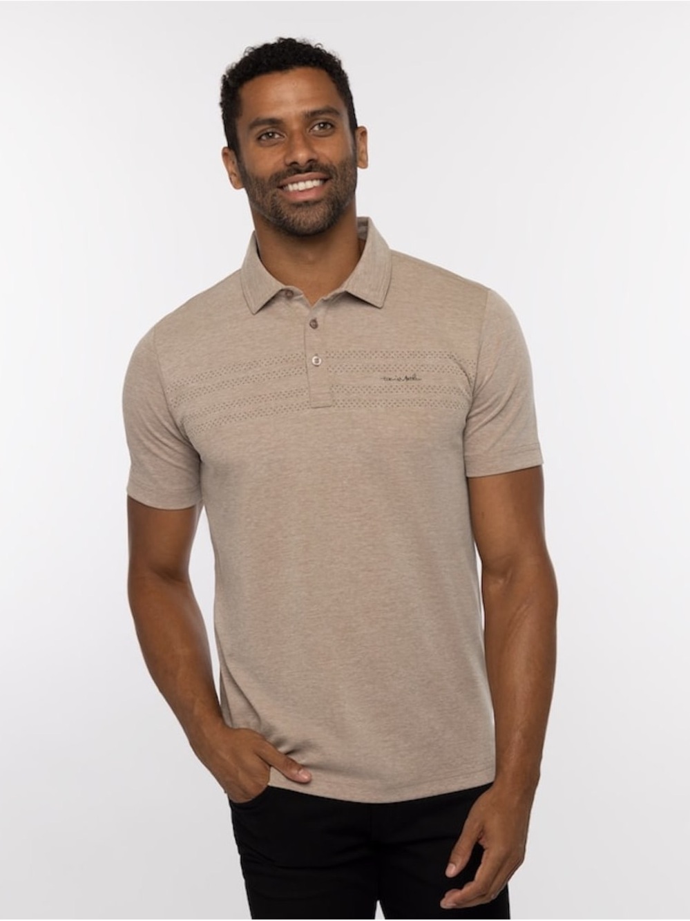 Travis Mathew woodland polo in Heather portabella size large